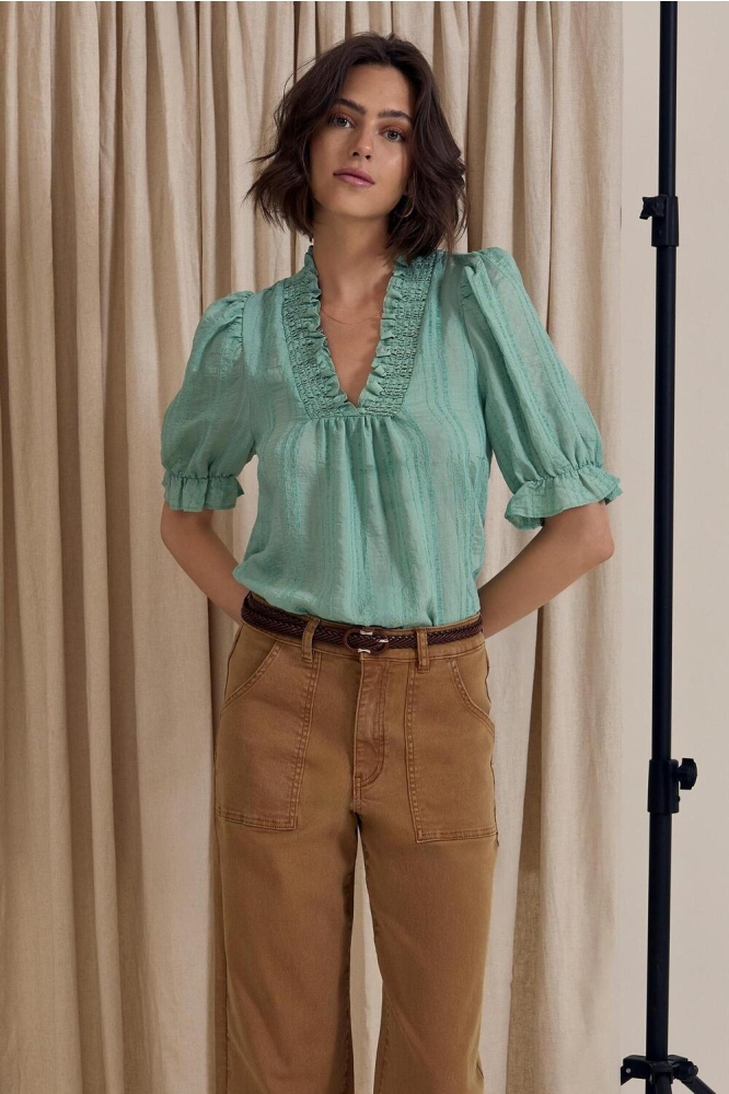 GRY SHORT BLOUSE PC8219 3006 LICHEN MINT